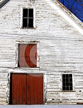 Old House / Barn Red White and Blue