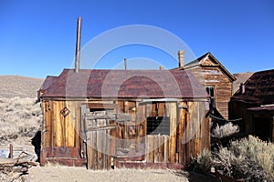 Old house in Bodie State historic Park, California, America