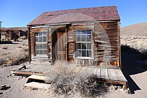 Old house in Bodie State historic Park, California, America