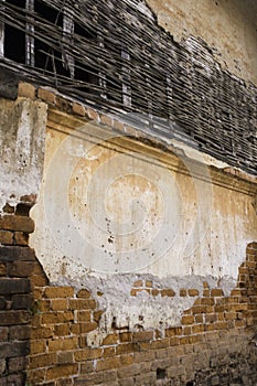 Old house brick wall