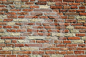 Old house brick wall