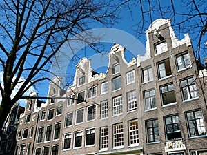 Old house on the canals in Amsterdam