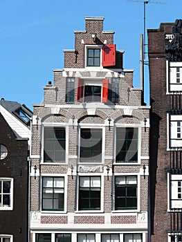 Old house on the canals in Amsterdam