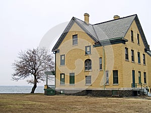 Old house on coastline