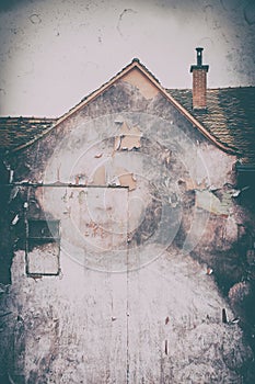 An old house with face