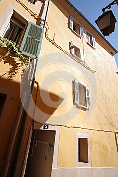 Old house of Hyeres and streetlight photo