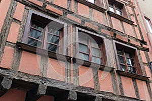 Old house in la petit France district on Strasbourg