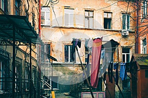 Old house in old city, Poverty in the cities of eastern Europe