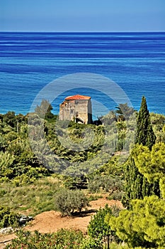 Old house overlooking sea