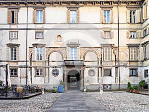 old house Palazzo Roncalli in Bergamo city