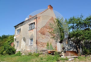 Old house of pre-war construction. Zheleznodorozhnyj, Kaliningrad region