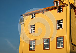 Old house on riverbank of Duoro in Porto