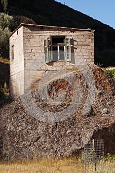 old house on the rock, mount Kolokotroni, Achaia, Peloponnese, Greece