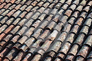 Old house roof tile