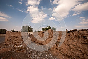 Old house ruins in interiors of Oman