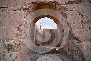 Old house ruins in interiors of Oman