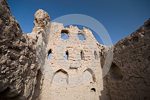 Old house ruins in interiors of Oman