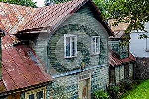 Old house in Talsi, Latvia, street view