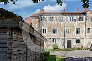 Old house in Talsi, Latvia, street view