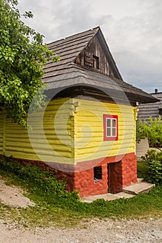 Old house in Vlkolinec village in Nizke Tatry mountains, Slovak
