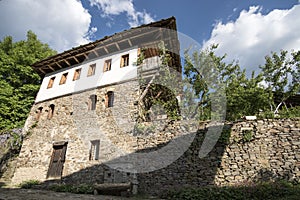 Old house from wood and stone