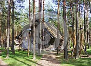 Old house in woods