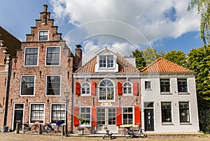 Old houses at the cheese market sqaure in Edam