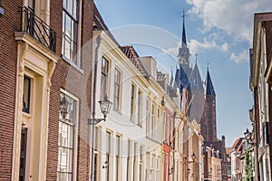 Old houses and the city gate in Zwolle