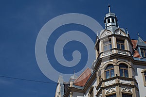 Old houses in downtown Karlovy Vary Baroque with copy space