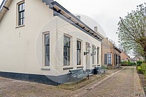 Old houses in a Dutch village street