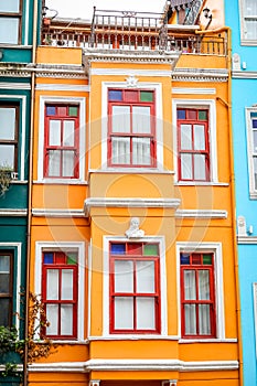 Old Houses in Fener District, Istanbul, Turkey