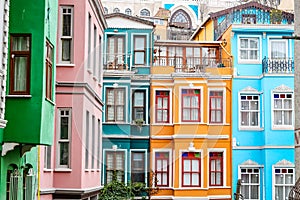 Old Houses in Fener District, Istanbul, Turkey