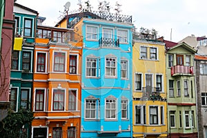 Old Houses in Fener District, Istanbul, Turkey