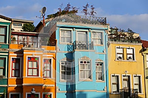 Old Houses in Fener District, Istanbul, Turkey