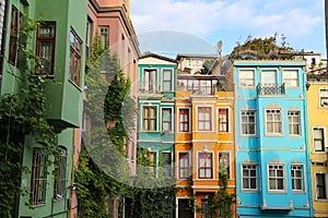 Old Houses in Fener District, Istanbul, Turkey