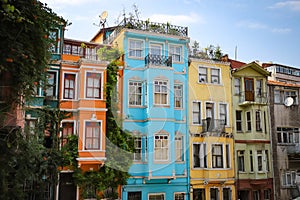 Old Houses in Fener District, Istanbul, Turkey