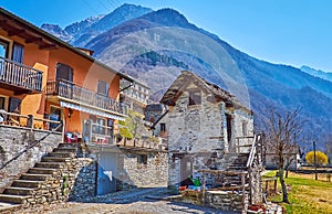 Old houses of Frasco, Valle Verzasca, Switzerland photo