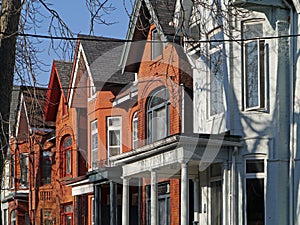Old houses with gables photo