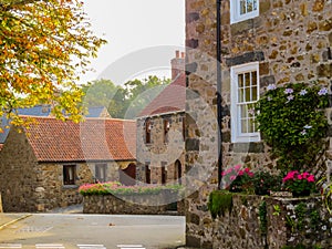 Old houses at the Guernsey Island