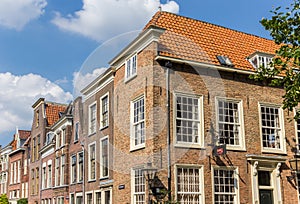 Old houses in the historic center of Leiden