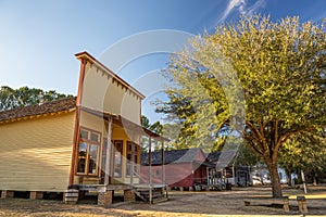 Old houses in a historic landmark park