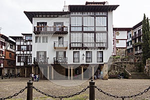 Old houses in Hondarribia photo