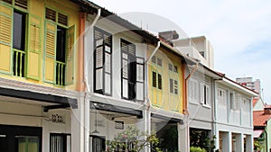old houses at joo chiat terrace - singapore photo
