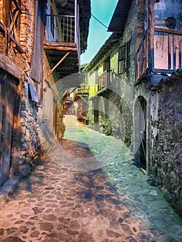 Old houses in Kakopetria village, Cyprus