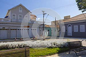 Old houses of the main square in Itu, Sao Paulo, Brazil