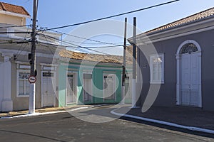 Old houses of the main square in Itu, Sao Paulo, Brazil