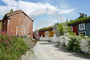 Old houses in Mo I Rana in Norway