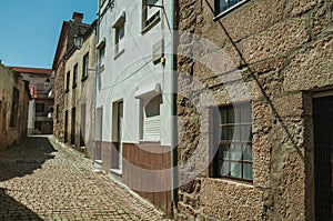 Old houses on a narrow deserted alley