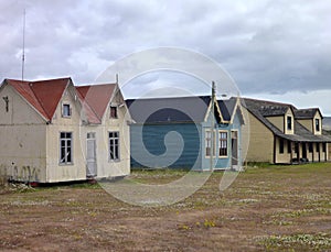 Old houses in patagonian pampa