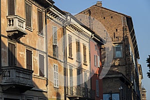 Old houses of Piacenza, Italy